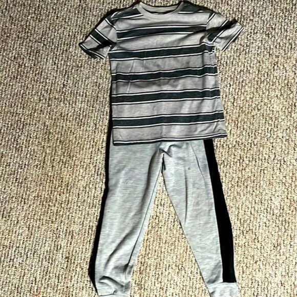 BOYS Size 6/7 Wonder Nation T-Shirt & Lightweight Sweat Pants - Picture 1 of 3